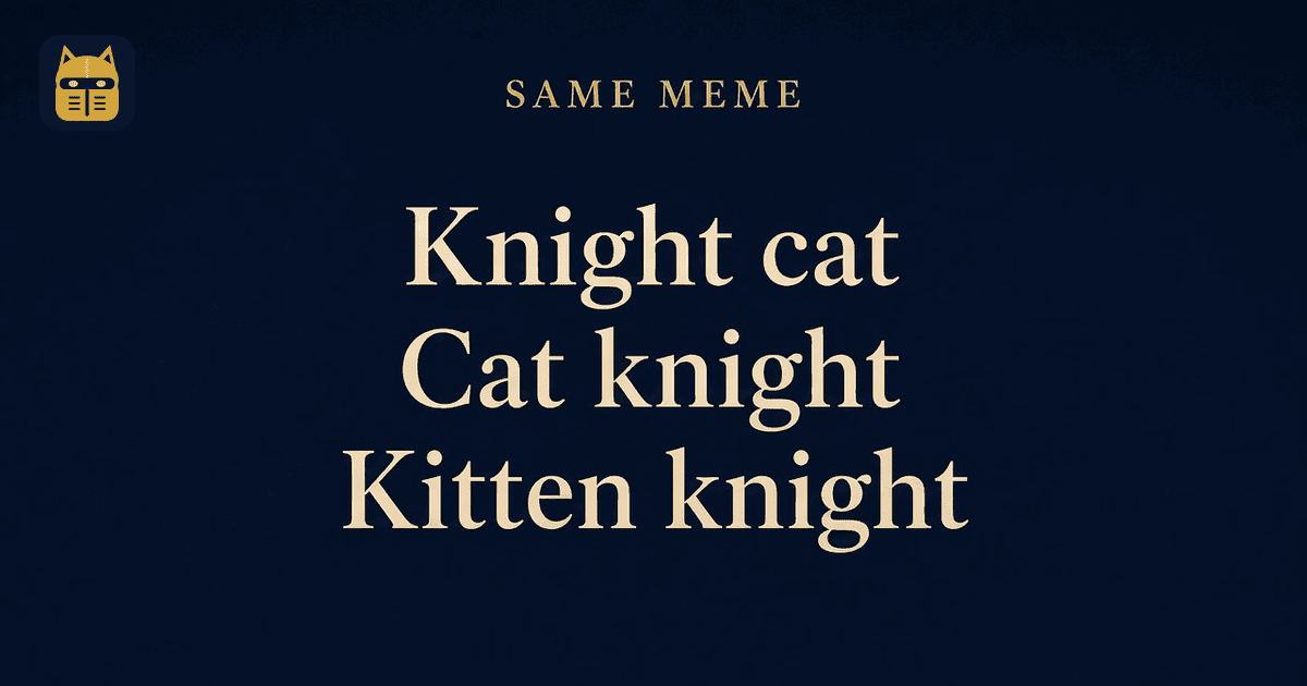 Knight Cat vs Cat Knight vs Kitten Knight